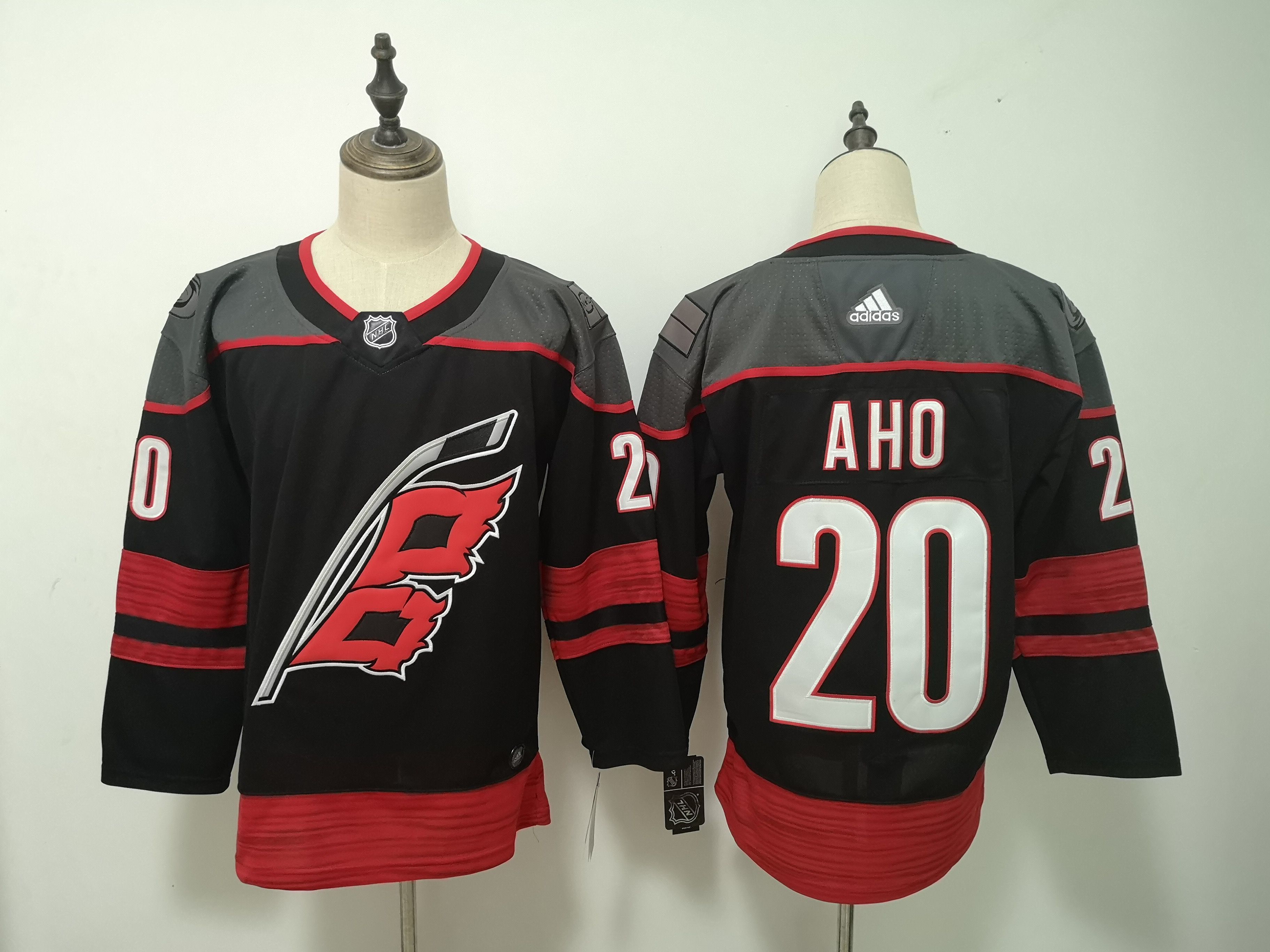 Adidas Men Carolina Hurricanes #20 Aho black NHL Jersey